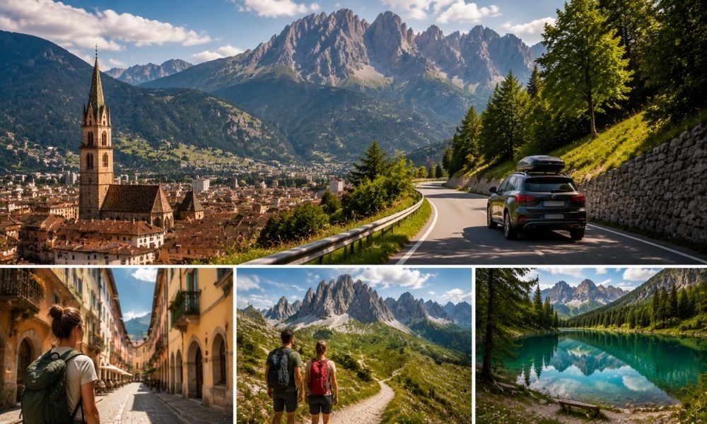 A private driver following a scenic Dolomites route from Bolzano
